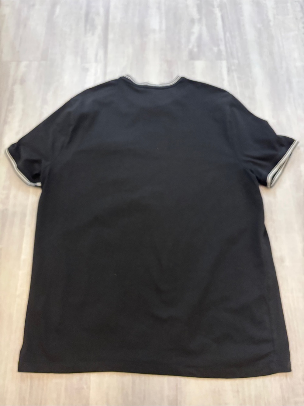Express Black Short-Sleeve Pocket Tee with White Trim - Picture 3 of 6